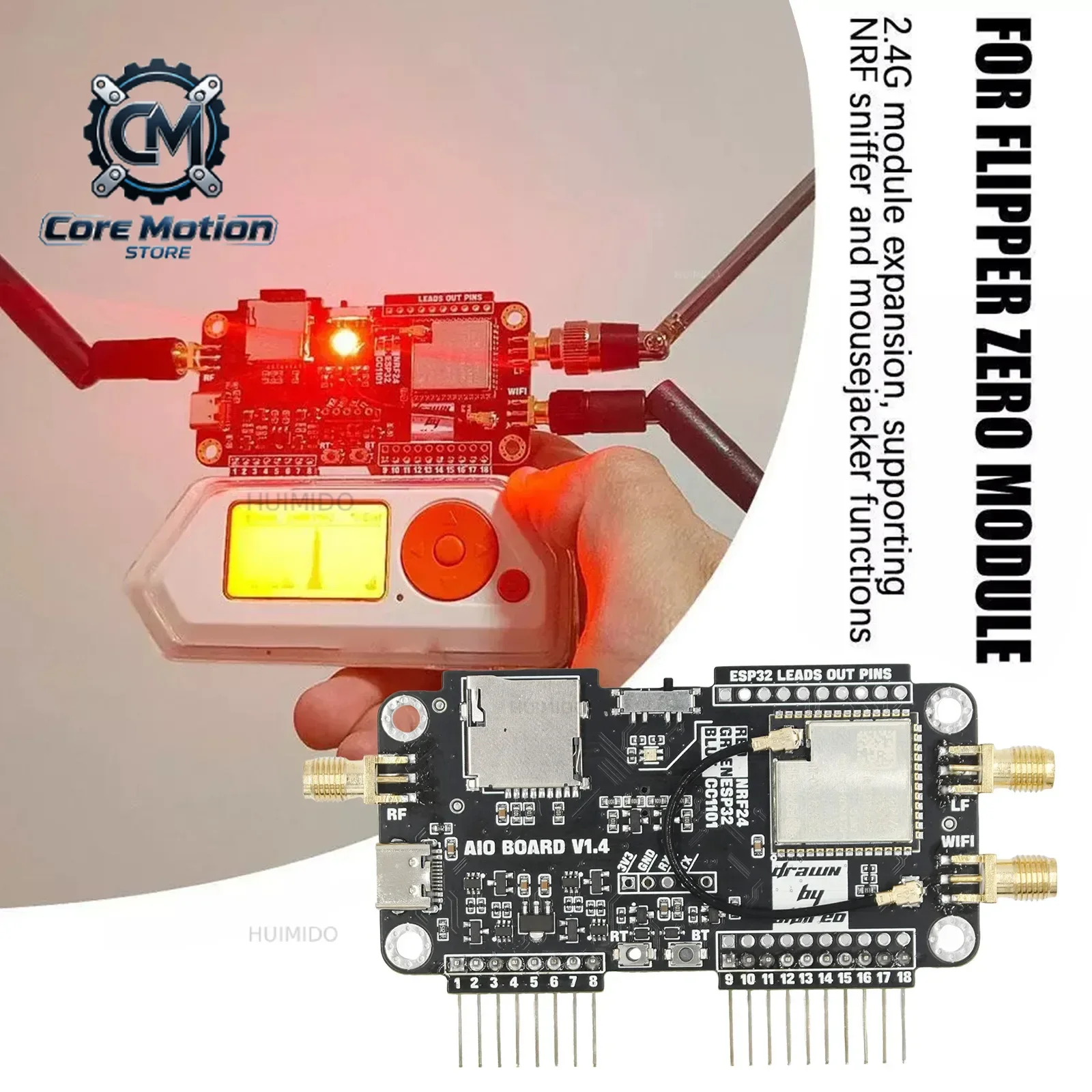 For Zero Flpper Zero WiFi 3in1 Multi Board NRF24+ESP32+CC1101Expansion   FL 0 Programming  Modification Development Module Geek