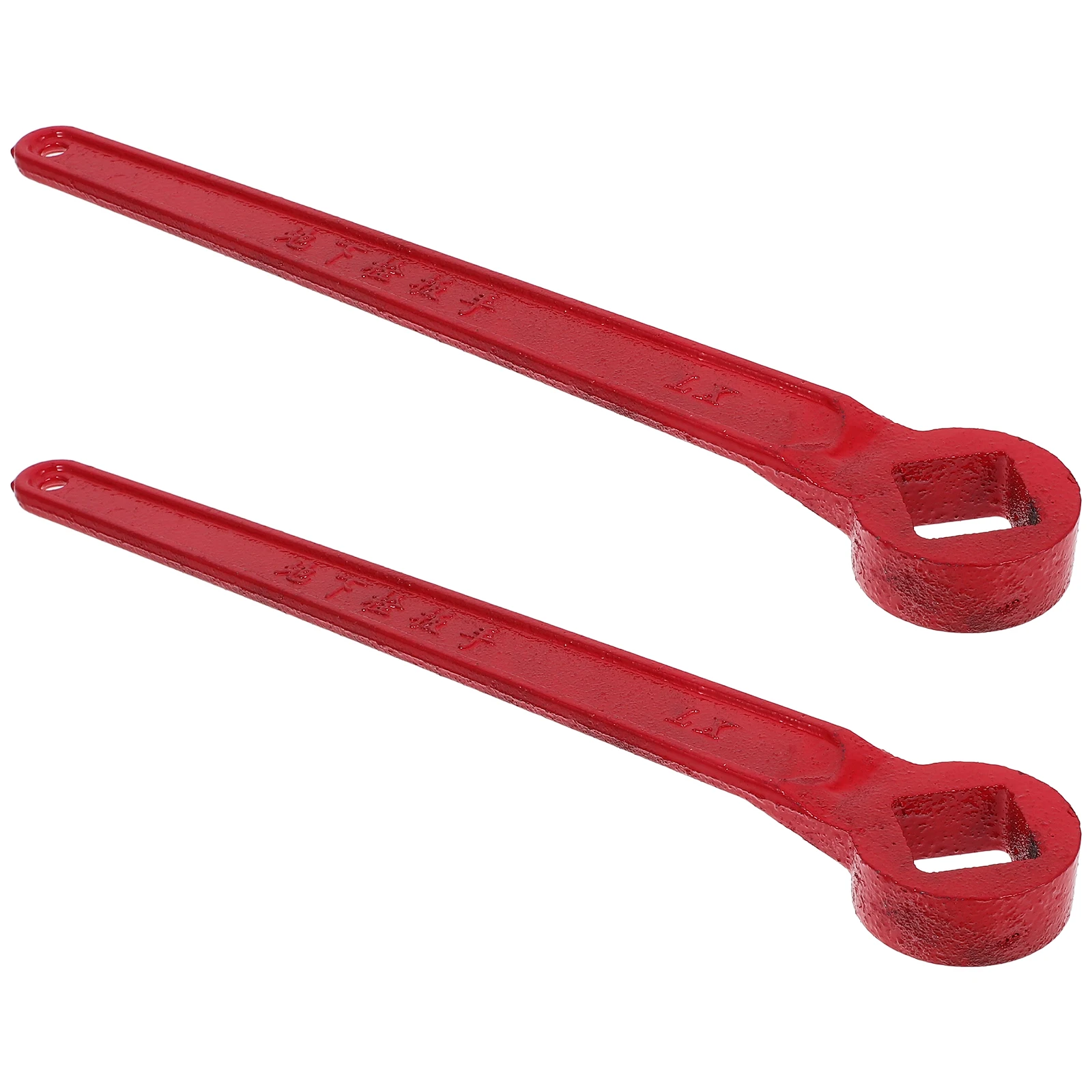 

2pcs Fire Wrench Heavy Duty Metal Adjustable Red Firefighting Fire Fighting Spanner Tool Spanner Emergency Hand Tools