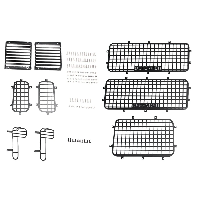 Metal Window Mesh Protective Net Light Cover Decoration For Traxxas TRX4 Defender 1/10 RC Crawler Car Upgrade Parts