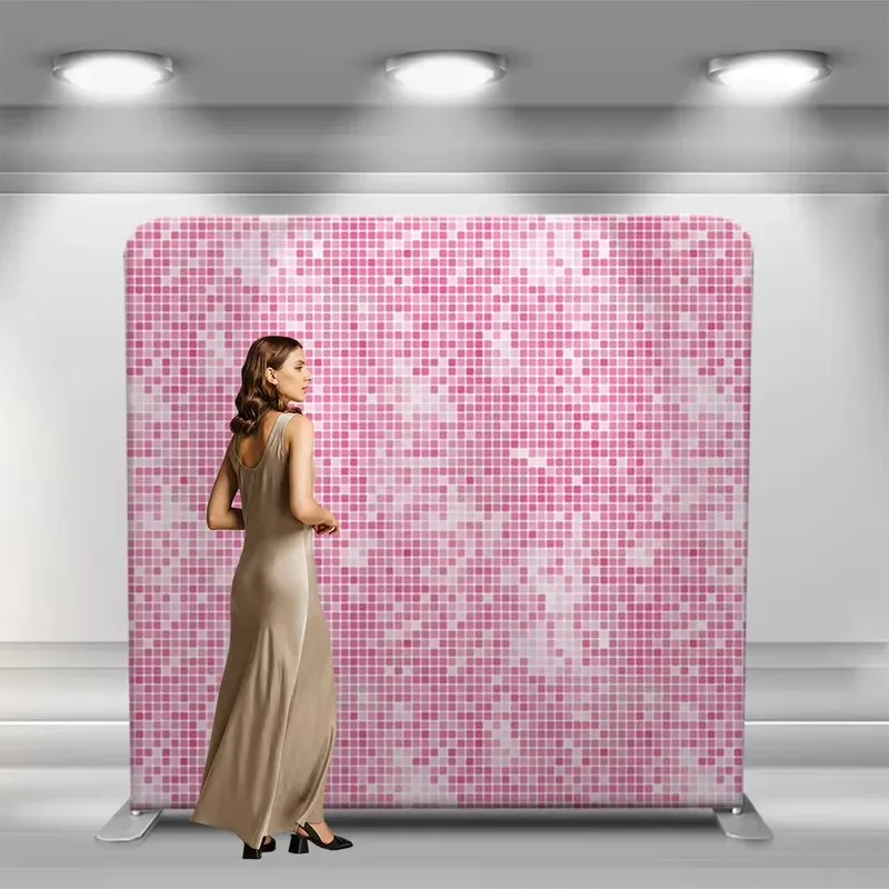 Custom Fabric Stage Background Curtain with Logo for Events Quick Installation Hot Sale Low Price