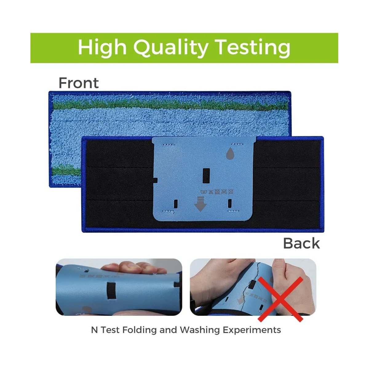 4Pcs Mop Pad Accessories for M6 Series Ultimate Robot Mop,Washable and Reusable Robot Wet Mopping Pads