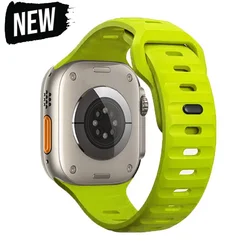 Silikonowy opaska sportowa do zegarka Apple ultra Band Case pasek 40mm 41mm 42mm 49mm 44mm 45mm gumowy correa iwatch seria 8 7 3 5 6 4