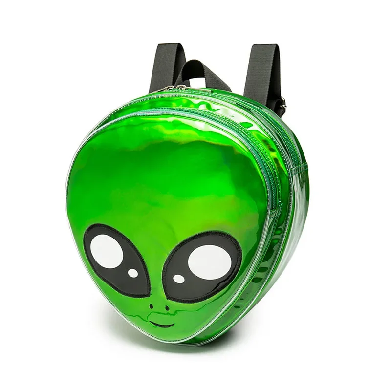 New Cute Alien Backpack Green Laser Girls School Bag for Teenagers Women Backpack Harajuku Style Cartoon Animal Mochilas