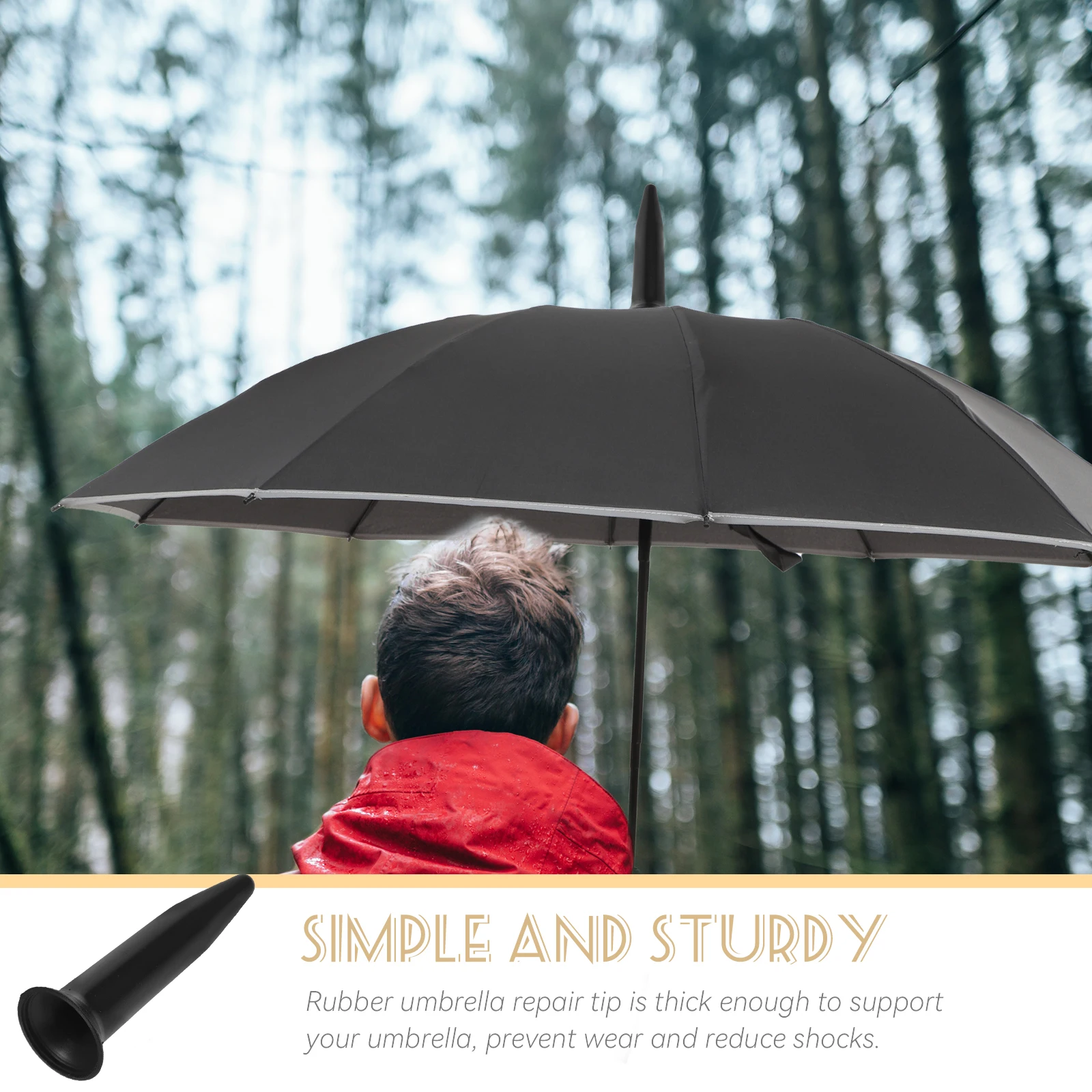 

1pcs 2 Long Pole Umbrella Top Hats Rubber Covers Waterproof Screw Cap Replacement Parts Furniture Components Umbrella Repair