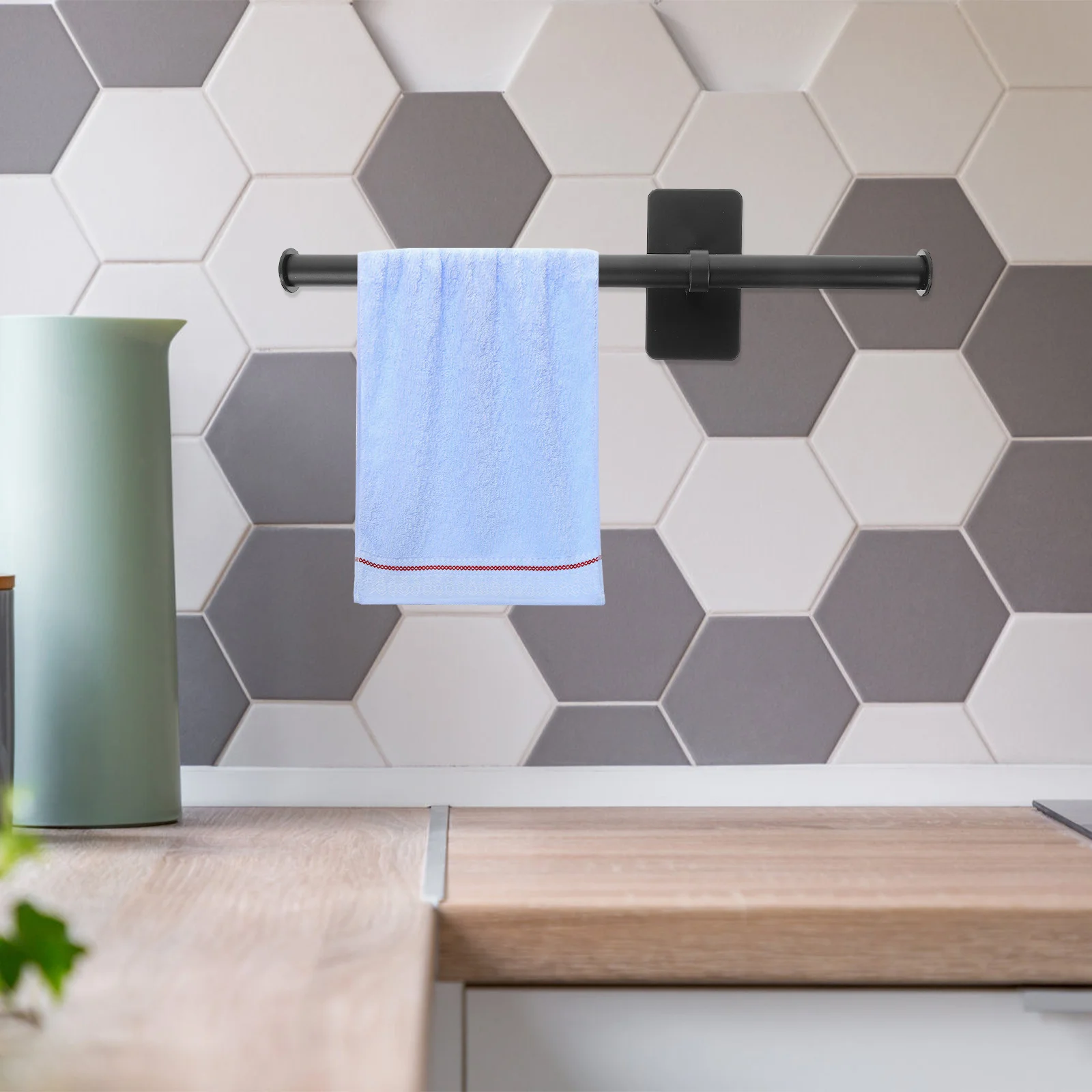 

1 set 1 Set Of Towel Rack Wall Mounted Aluminum Alloy Bathroom Towel Holder Quick Dry Storage Rack For Kitchen Bathroom Balcony