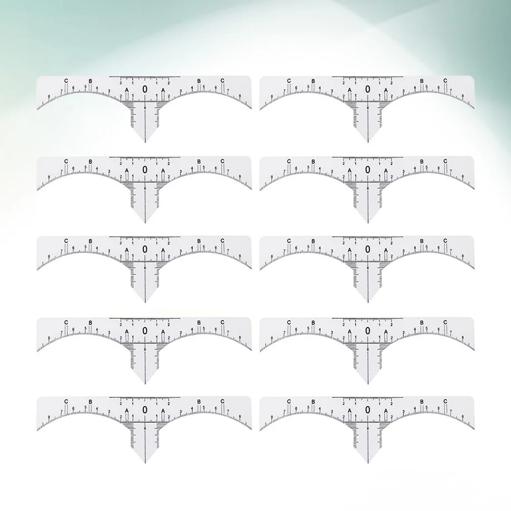 10 قطعة مجموعة حاكم الحاجب المهنية البلاستيك Microblading أداة الاستنسل ل متناظرة الحاجب كحل الشفاه الوشم تصميم ماكياج