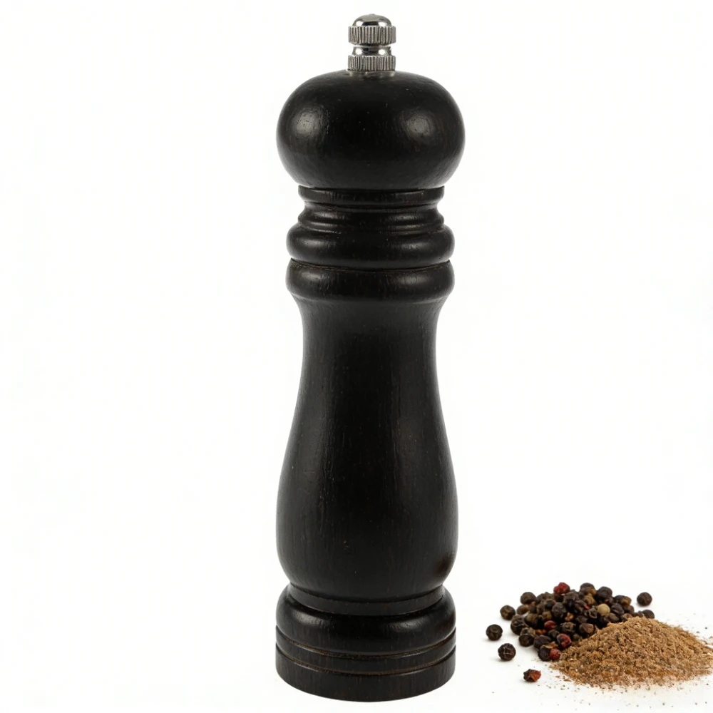 Wooden Pepper Grinder Mill Refillable Manual Sea Salt Pepper Mill Salt and Pepper Shaker Adjustable Coarseness Kitchen Tools