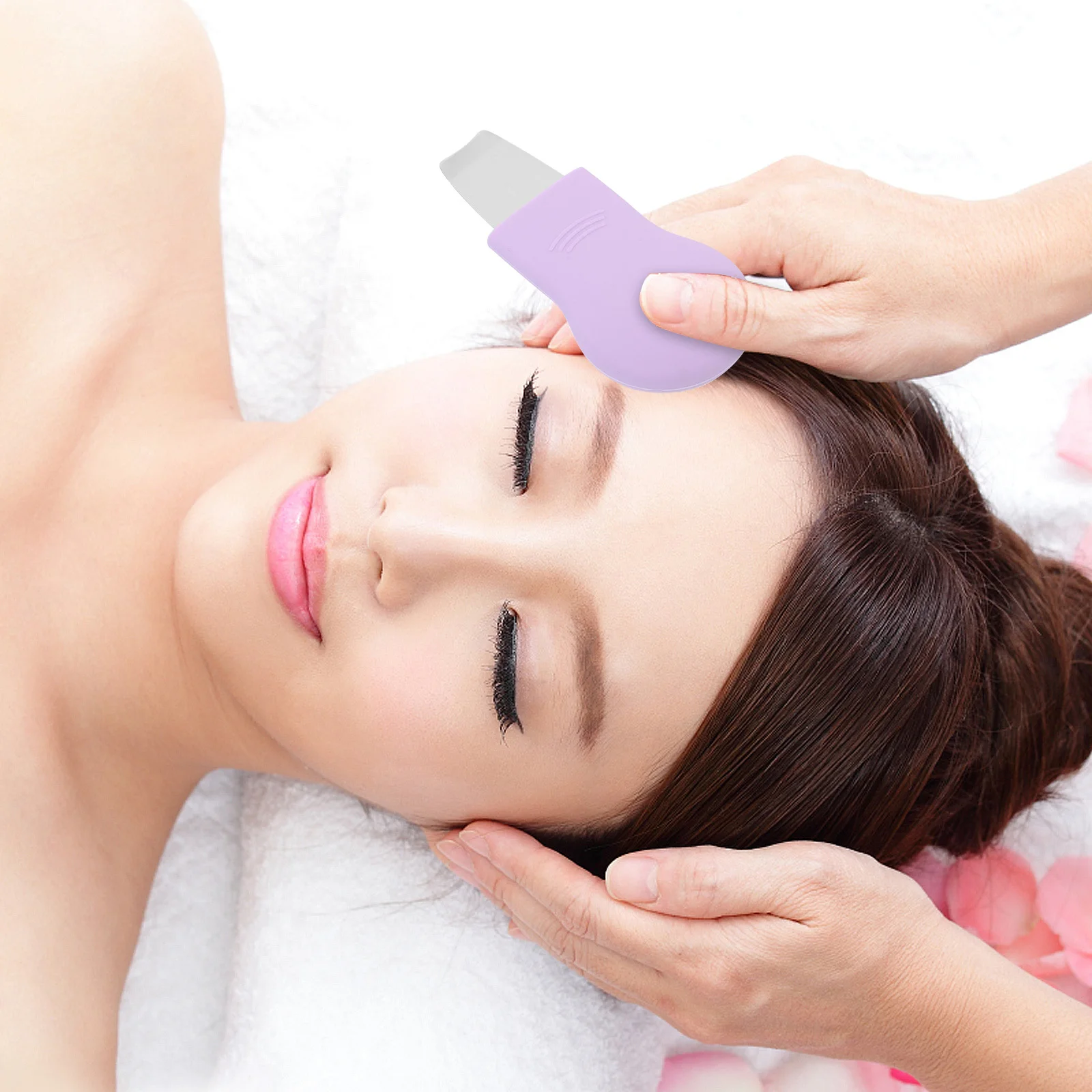 블랙헤드 제거 도구 듀얼 헤드 스테인리스 스틸 얼굴 모공 클리너 코 추출기 피지 제거기 잡티 스크레이퍼 스킨케어