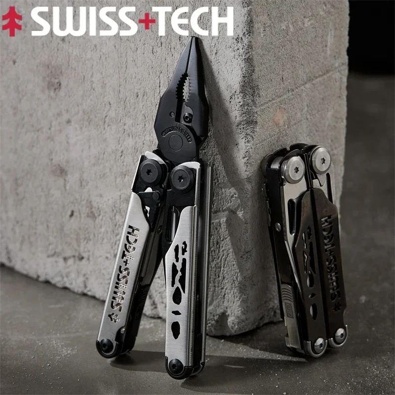 Imagem -02 - Swiss Tech-peças Substituíveis Manual Faça Você Mesmo Multi Tool Folding Scissors Cutter Edc Survival Equipment Alicate Manual 37 em 1