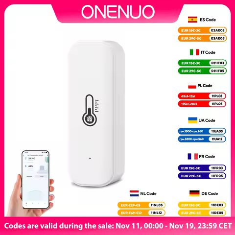 Tuya Zigbee or WiFi Temperature Humidity Sensor Home Connected Thermometer Compatible With Smart Life Alexa Google Assistant