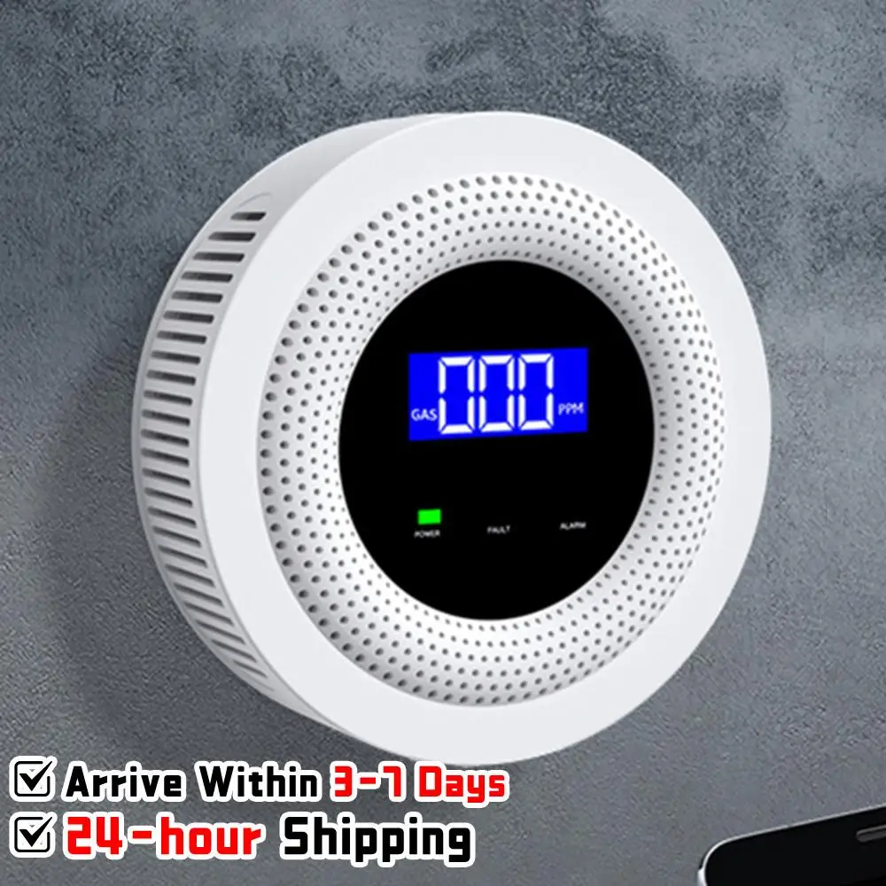

Gas Leak Sensor Digital Display Propane Detector USB Type-C Power Home Gas Alarm Multifunctional for LPG Gas Biogas Methane