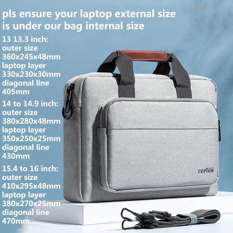 Men Laptop Bag 13.3 14 15.6 inch for Macbook Air Pro 13 15 16 HP Asus Huawei Acer Dell Xiaomi Lenovo Shoulder Handbags Briefcase