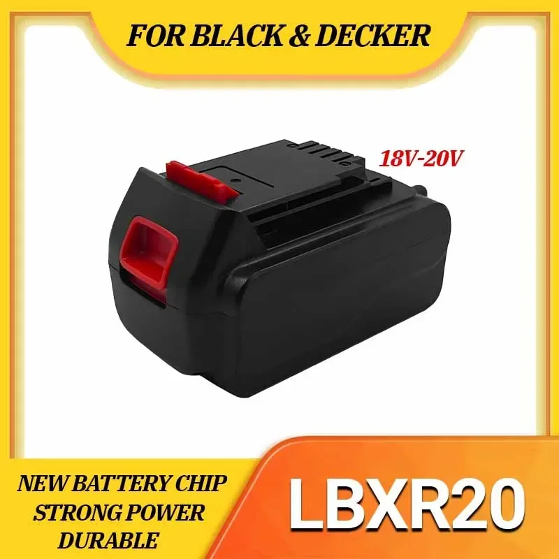 

100% High Quality 18V/20V 12.8Ah Li-ion Rechargeable Battery for BLACK&DECKER LB20 LBX20 LBXR20 Power Tool Replacement Battery