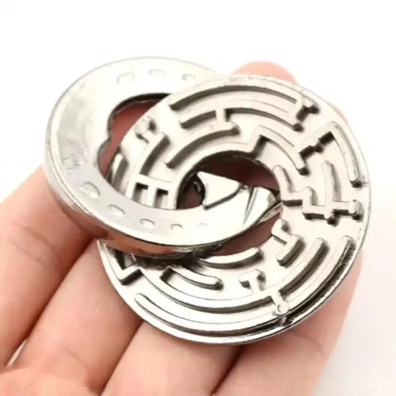 Maze Lock Brain Teaser Puzzles Magic Mind Challenge Unlock Interlocking Games IQ Smart Logic Test Toys Kids Educational Gifts