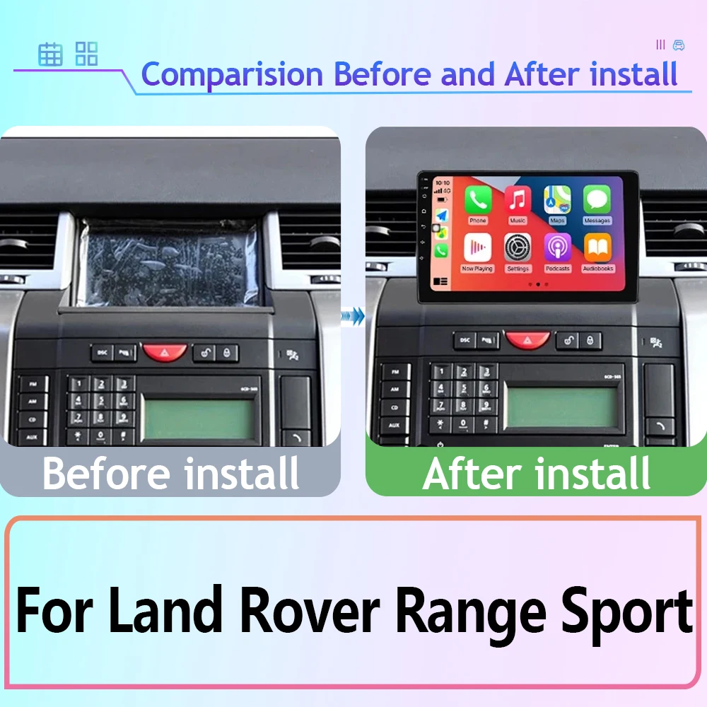 Car Android Auto For Land Rover Range Sport 2005 - 2013 GPS Navigation Car Radio Multimedia Player QLED 5G WIFI BT No 2 D in DVD