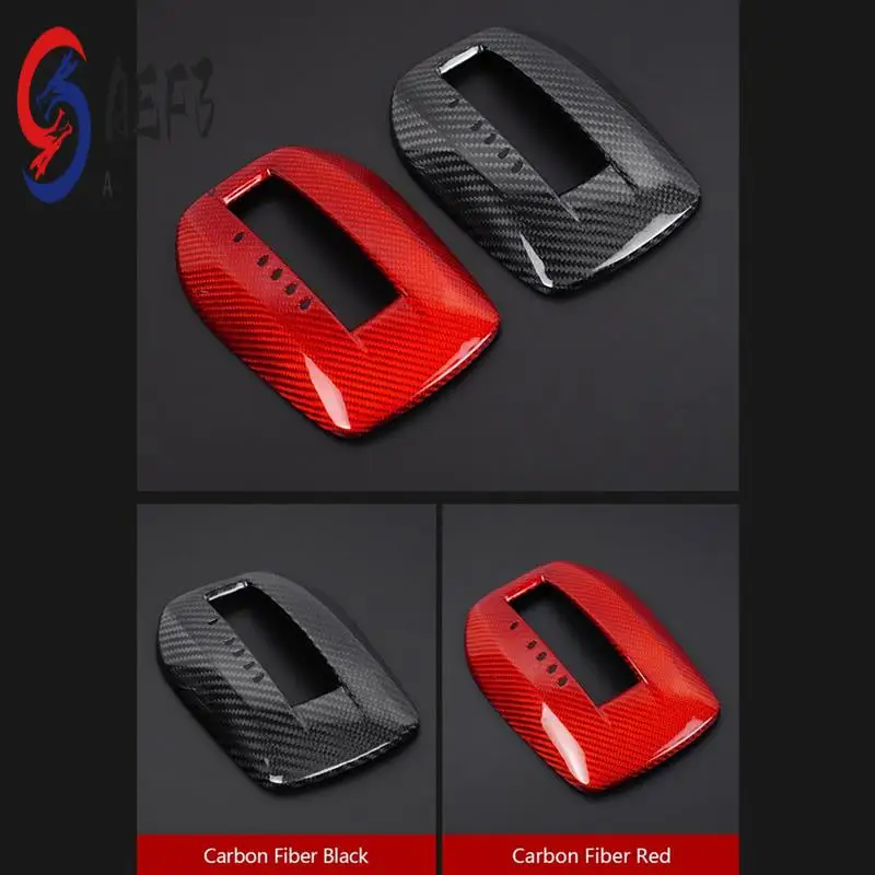 

AEF3-Real Hard Carbon Fiber Car Gear Shift Panel Interior Trim For Camaro 2010-2015(Red) Replacement
