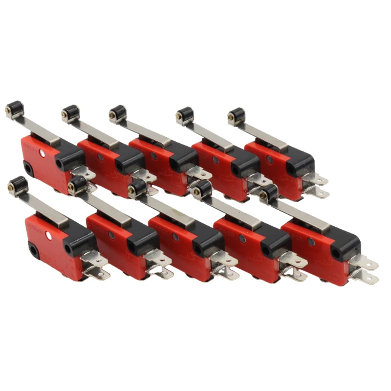 IMC Hot 10 Pcs Micro Limit Switch Long Hinge Roller Lever Arm Snap Action LOT