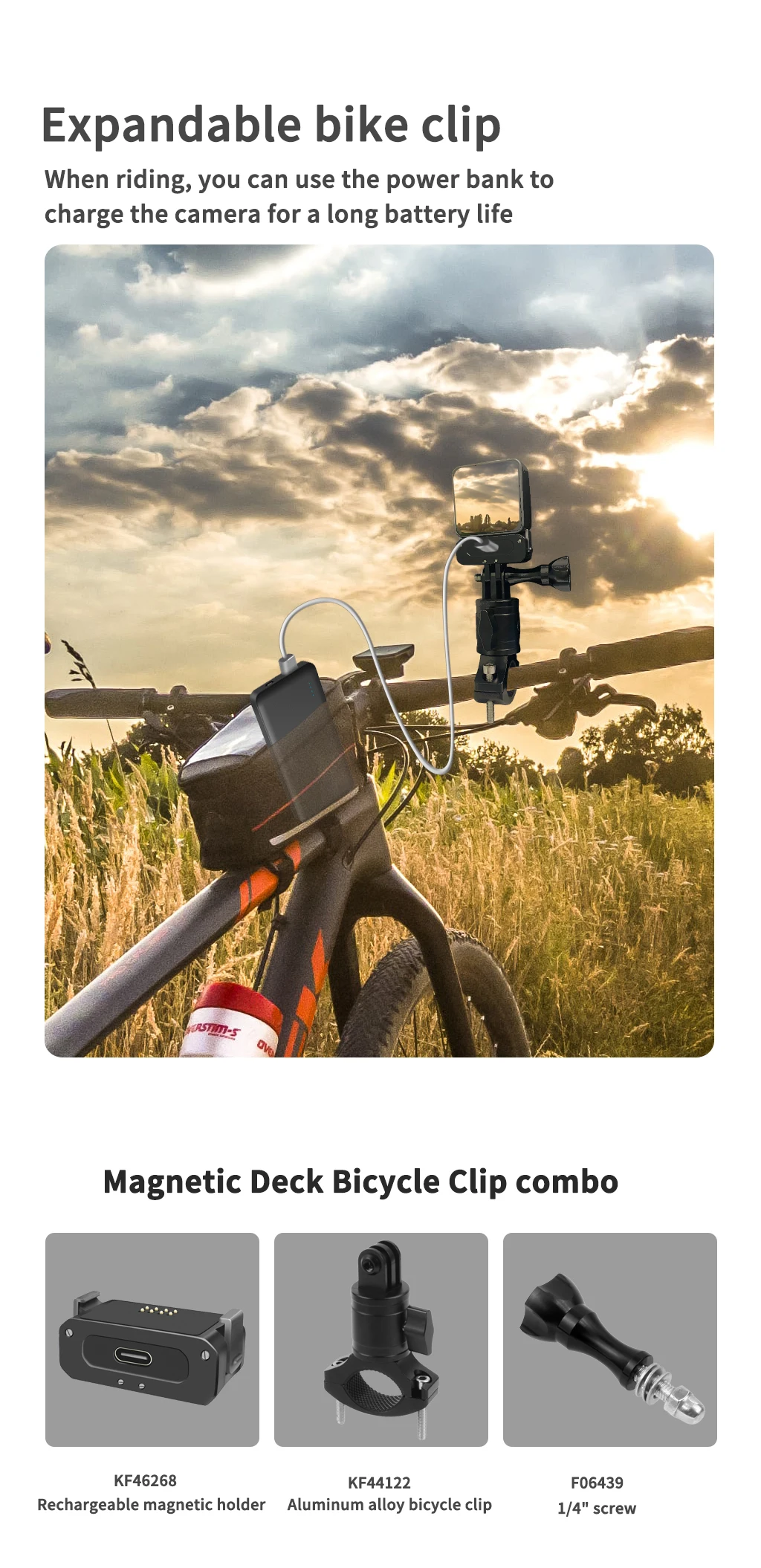 Schnellverschluss-Magnetfuß für Osmo 360 Action 5pro 4, Ladeanschluss, Stativhalterung, 1/4 ARRI-Schraube, Helmhalterung, Kamerahalterung – Detail 13