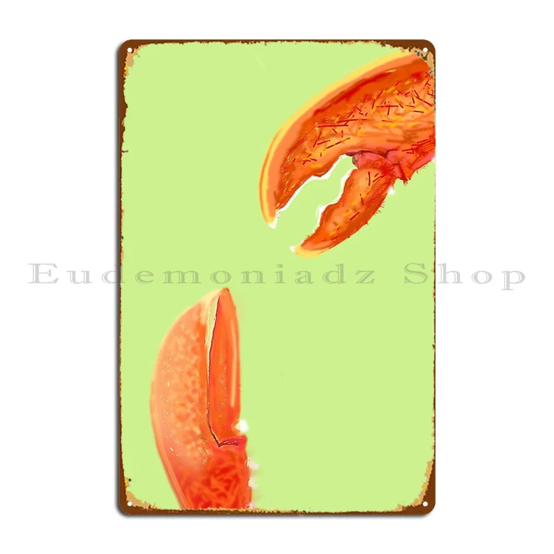 the crustacean of adam lime green Metal Signs Mural Garage Mural Designing Vintage Tin Sign Poster