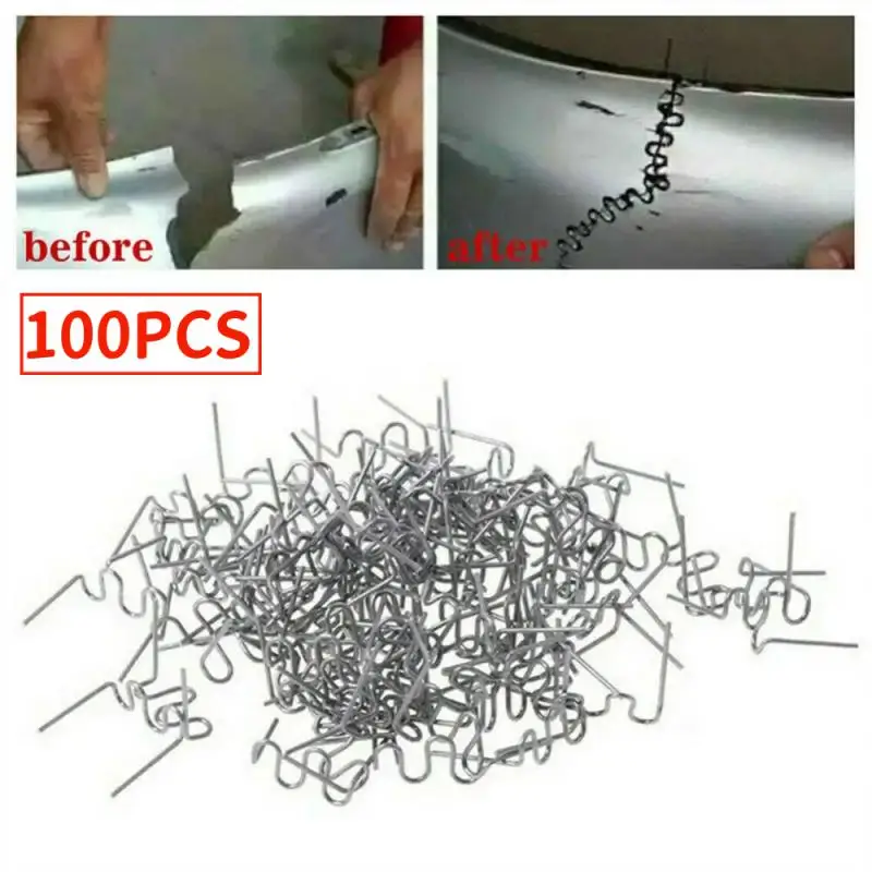 100pcs Hot Stapler Welding Soldering Tools Automotive Repair Kit Plastic Repair Standard Pre Cut Wave Staples