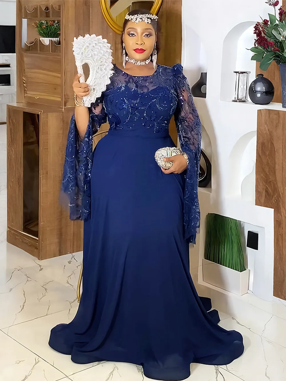 

Plus Size African Party Long Dresses for Women 2025 New Dashiki Ankara Sequin Evening Gowns Turkey Outfits Robe Africa Clothing