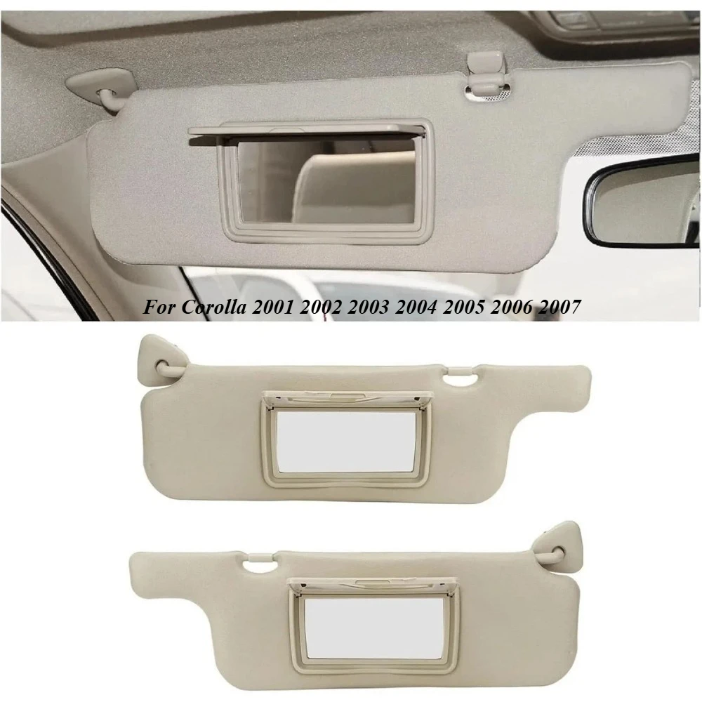 For Corolla 2001 2002 2003 2004 2005 2006 2007 Inside Left Driver Sun Shade Board Right Front Sunvisor Car Sun Visor Replacement