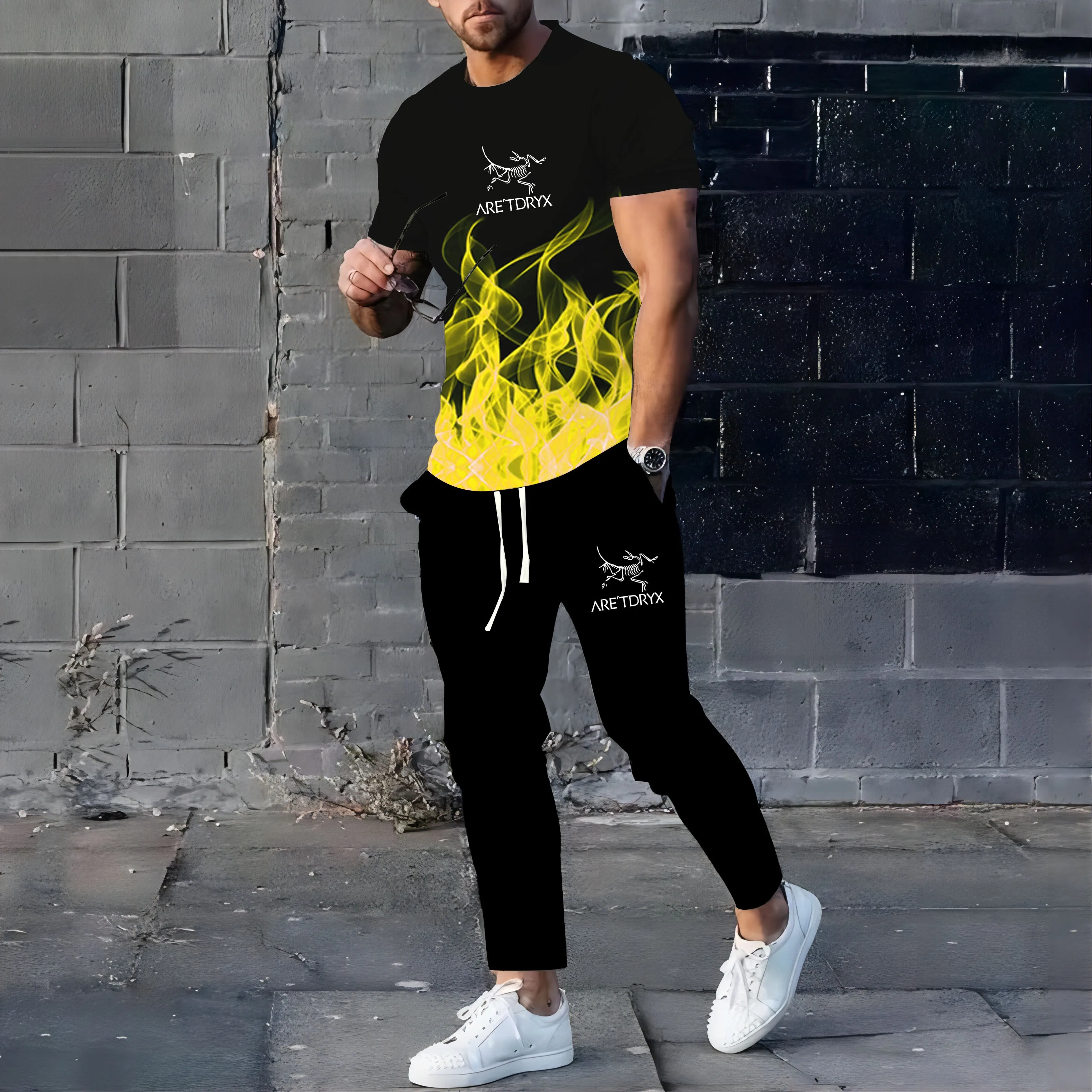 2024 new men\'s summer fashion hot selling sports set comfortable and breathable running set  jogging and fitness sportswear