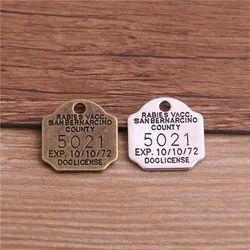 10PCS 20*21mm Fashion Vintage Metal Zinc Alloy Pentagram Charms Letter