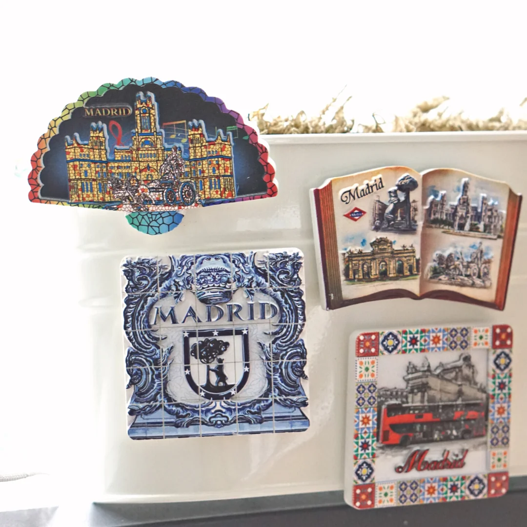 1 pz, magneti frigo Madrid, adesivi frigo spagna, souvenir di viaggio, decorazioni colorate per la cucina di casa, regalo di festa creativo