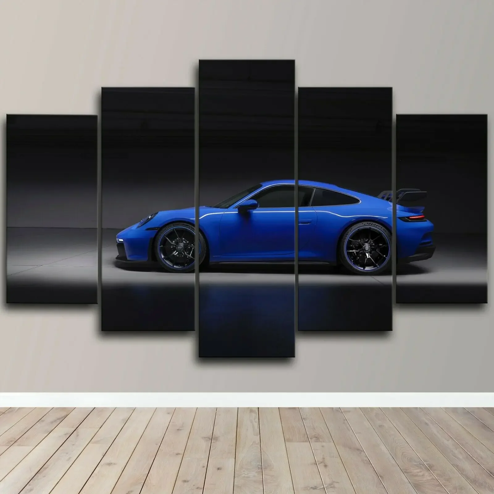 Satz von 5 modernen Mode ästhetische Wand kunst Porsche 911 GT3 Rennwagen HD Leinwand Poster drucken
