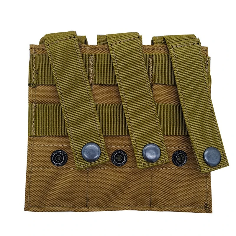 Molle tático triplo pistola mag bolsa ao ar livre aberto único duplo 9mm revista bolsa titular caso para glock m1911 92f cz75