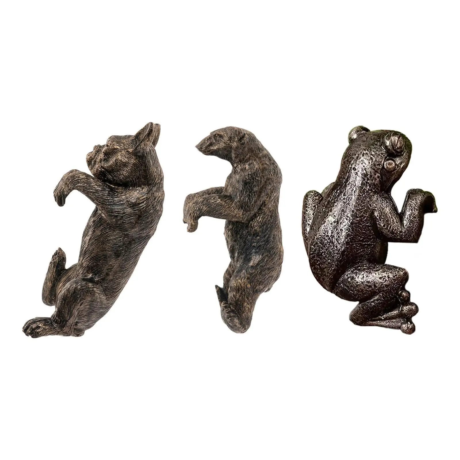 Vaso di fiori appeso statua in resina piccolo animale ornamento casa pianta decorazione statua per