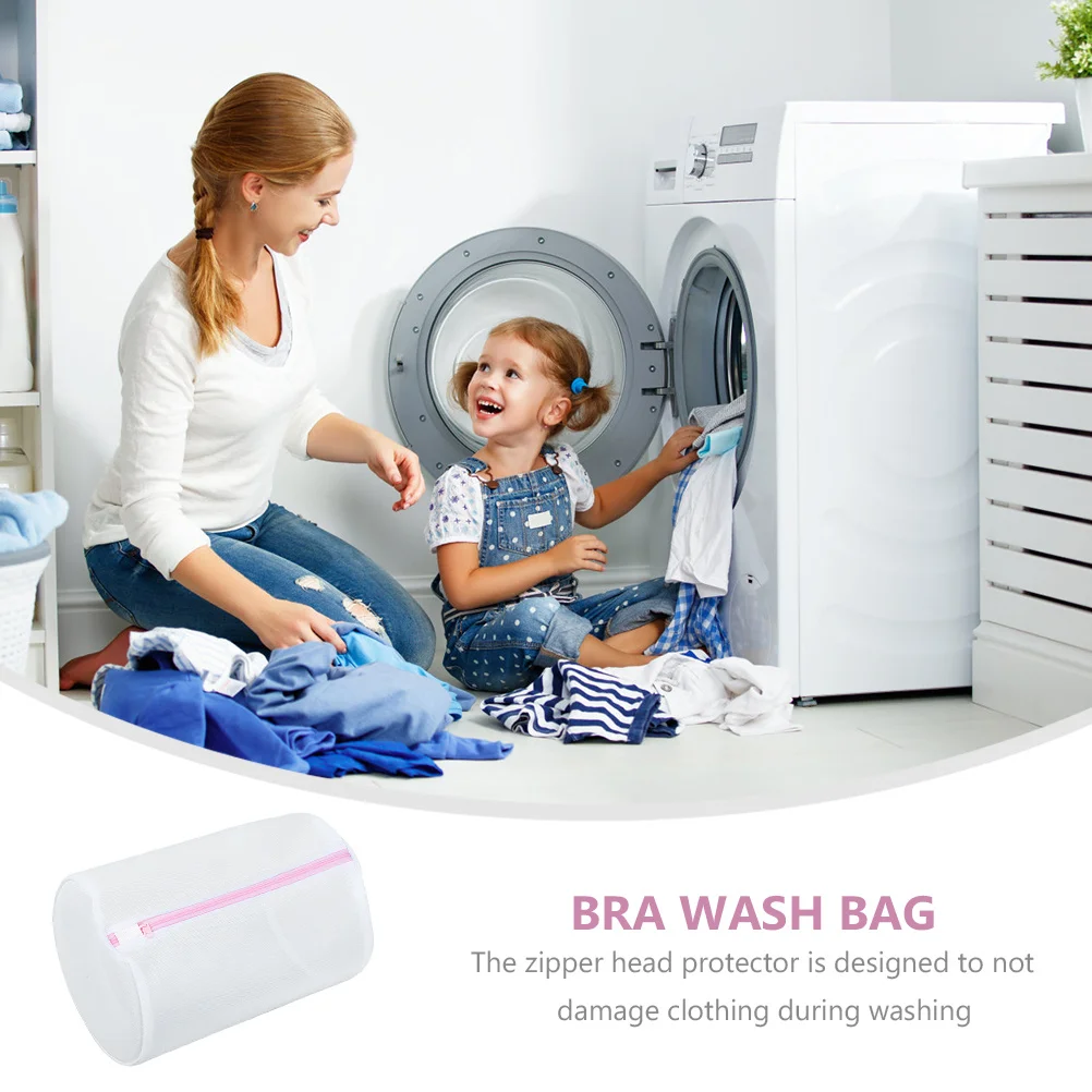 

3pcs Laundry Mesh Bags Bra Wash Cylindrical Washing Machine Bag For Delicate Clothes Reusable Underwear Organizer Garment