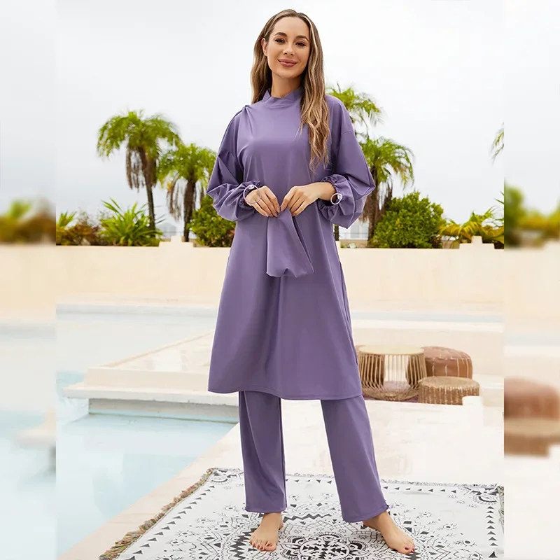 Women Swimming Suit Cover Ups Muslim Modest Swimwear Swimsuit Burkini for Woman Islamic Long Sleeve Bathing Swim