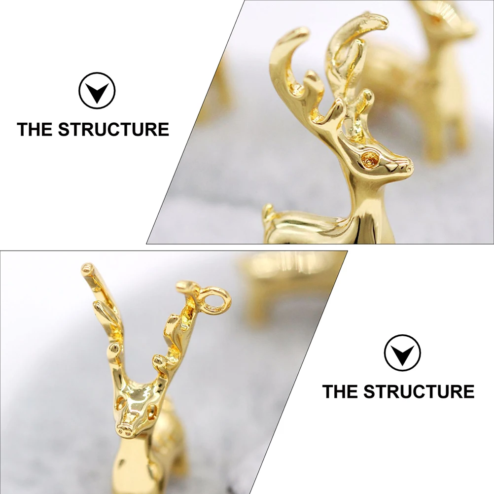 

4 шт., легкое рождественское ожерелье с изображением лося, кулон, сделай сам, изготовление ювелирных изделий, очаровательный набор с оленем для свадьбы, дня рождения, подарок, ожерелье, кулон