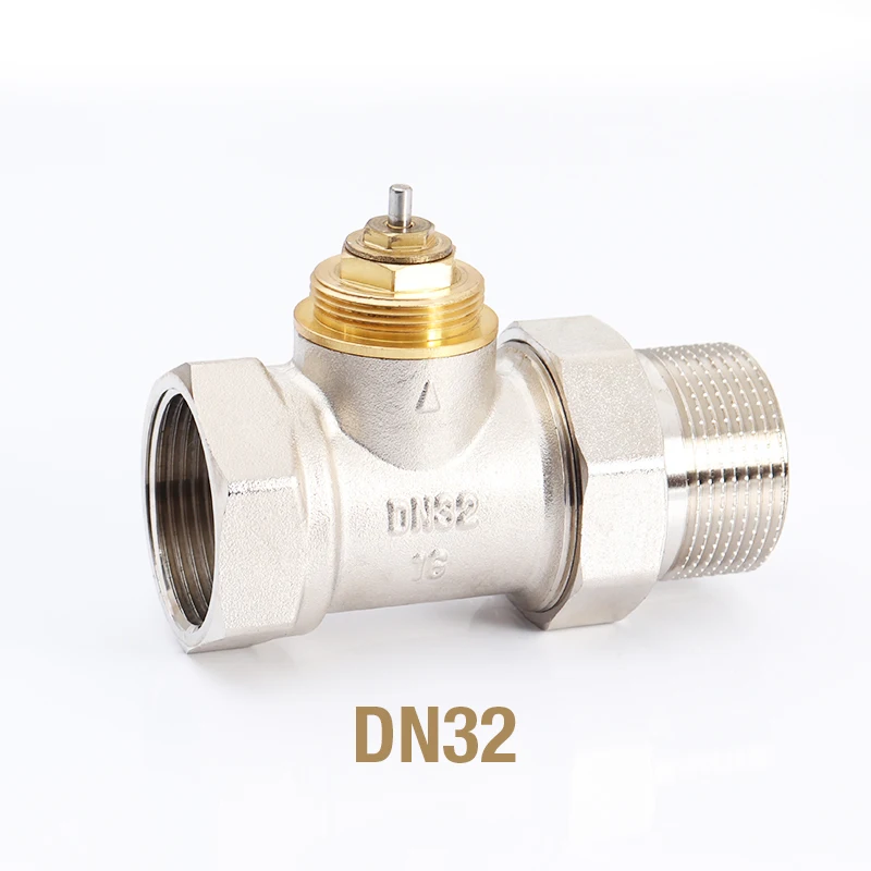 Brass Straight Radiator Valve Without Thermostatic Head for HVAC System DN15 DN20 DN25 DN32 Temperature Controller Valve