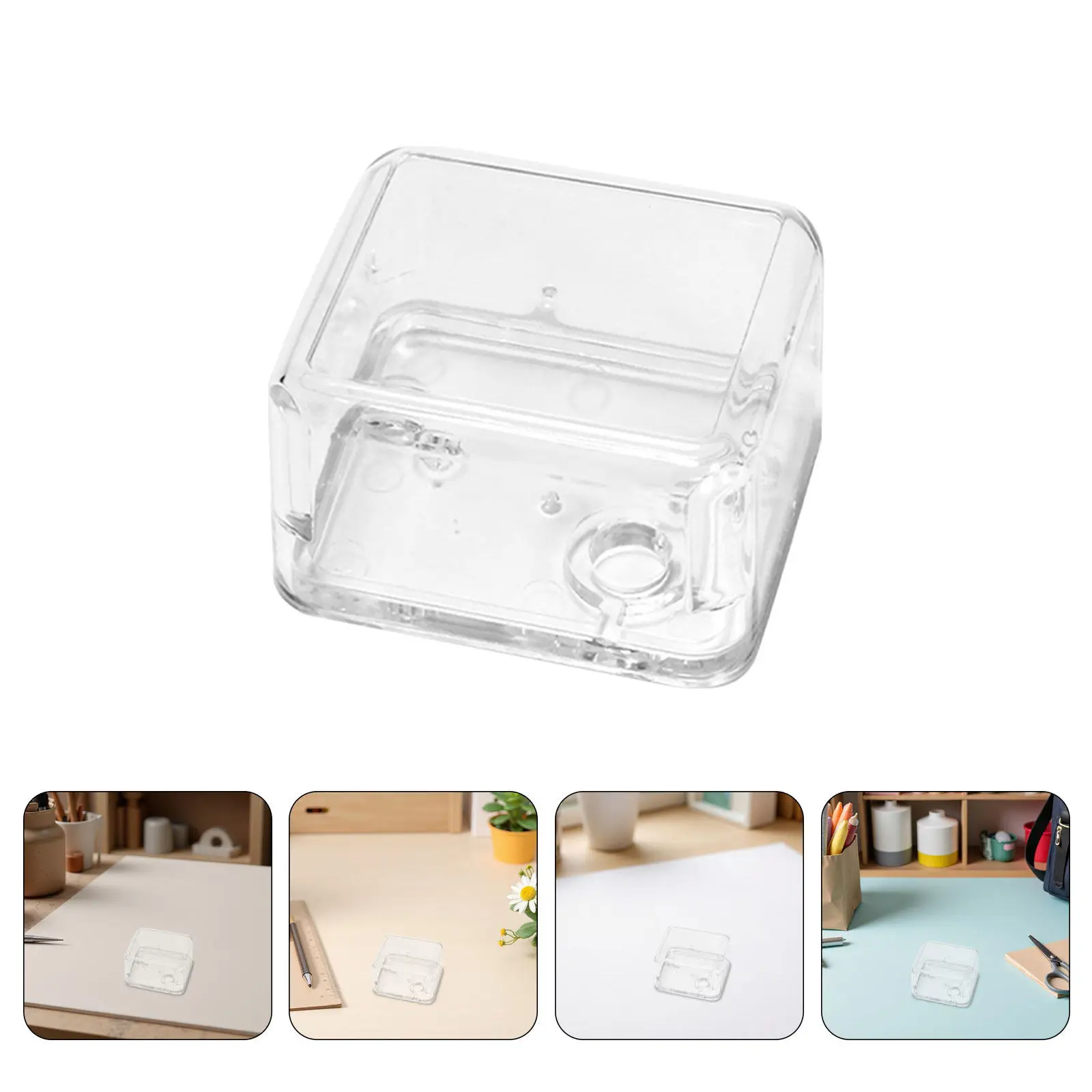 2Pcs Music Box Transparent Plastic Winder Replacement Case Clear Empty Holder DIY Repair Storage Music Box Replacement