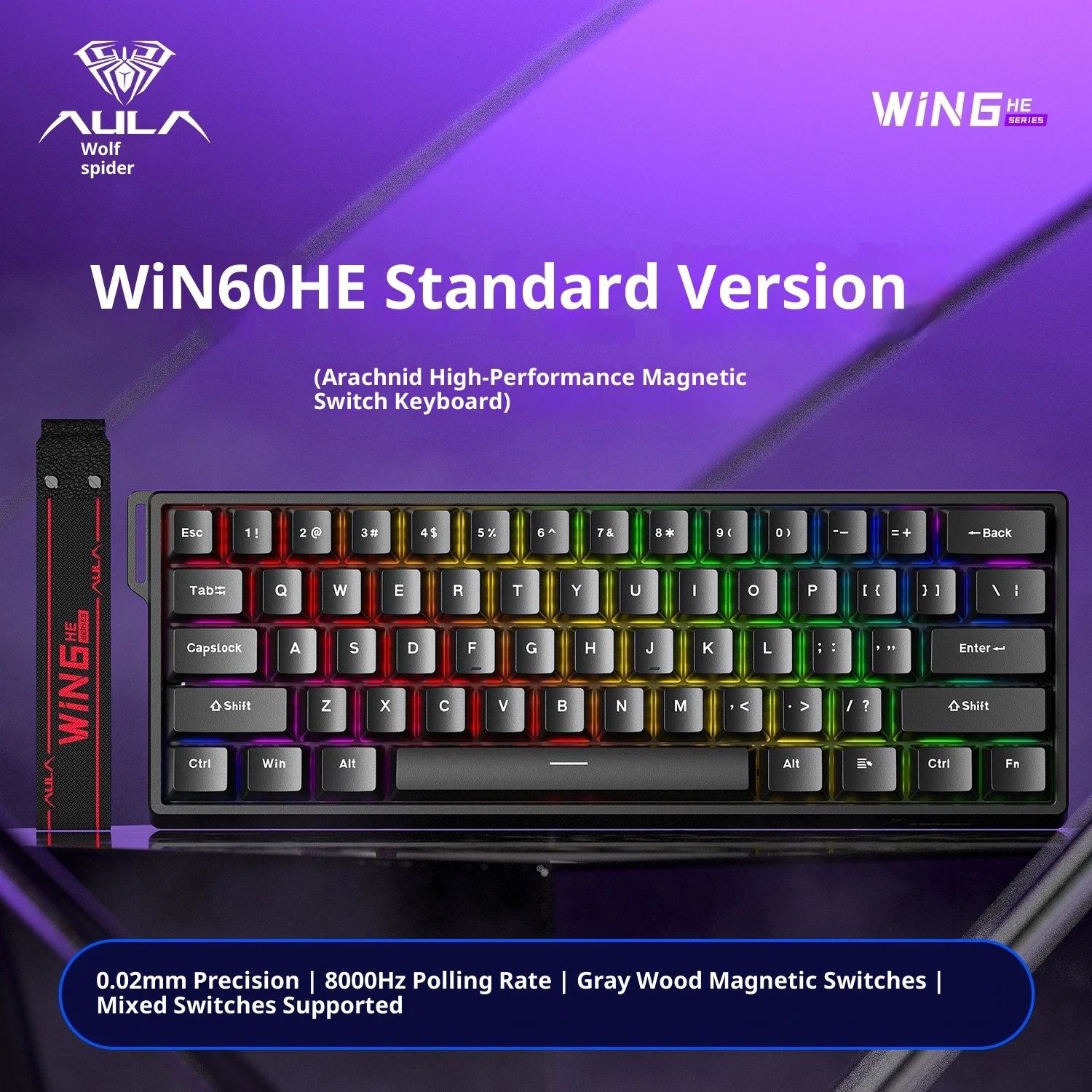 

New Tarantula Win60he Magnetic Axis Mechanical Keyboard Esports Game Fps Fearless Contract Cs Special Guest Wired Keyboard Gifts