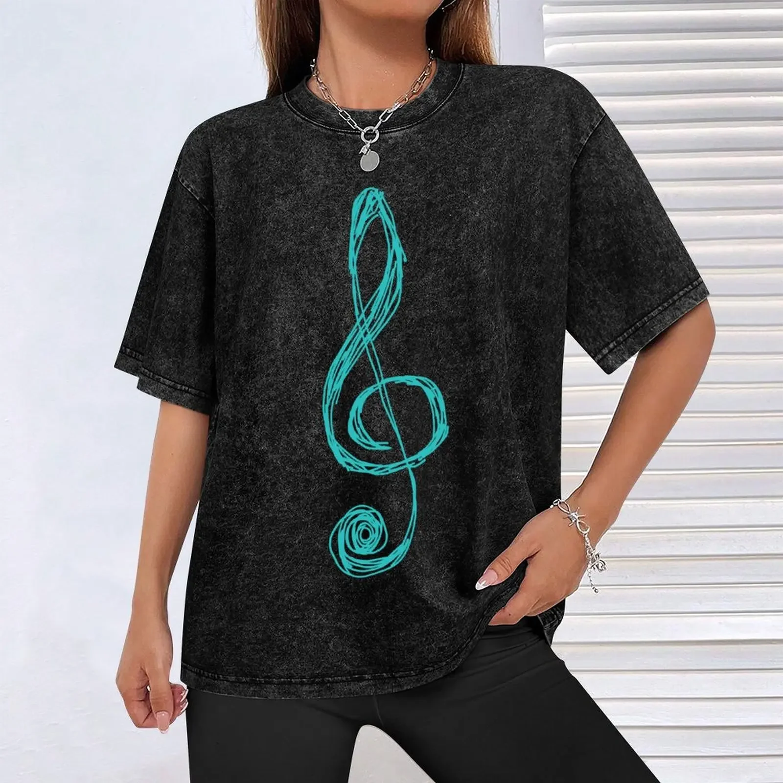 music notes T-Shirt sweat anime tshirt oversized graphic tee quick drying mens cotton t shirts image 4