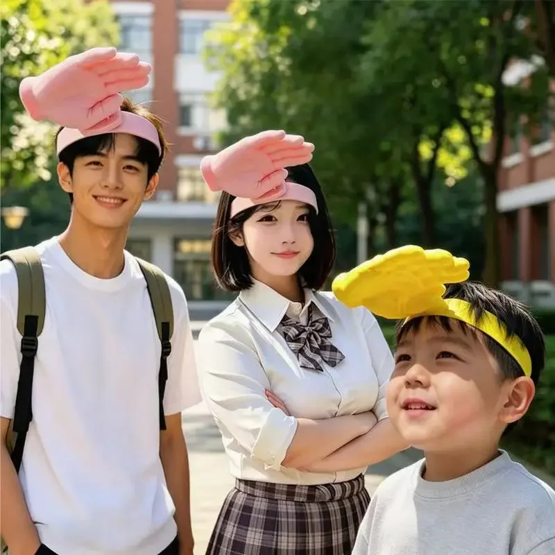 1/3Pcs Novelty 3D Palm Hand Shape Sun Hat Funny Unisex Sun Visor Outdoor Sun Shield for Beach Concert Party Travel Stadium view 5