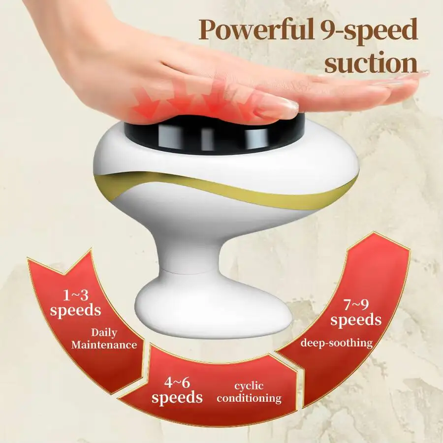 JianYouCare Gua sha Cupping Scraping Massage Device Red Light Suction Jars heating Vacuum Cupping Therapy Body Fatigue Relieve