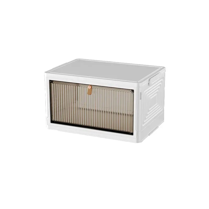 * Household Simple Stacking Storage Cabinet Multi-Layer Thickened Large Capacity Storage Transparent Sealed Dustproof Finishing