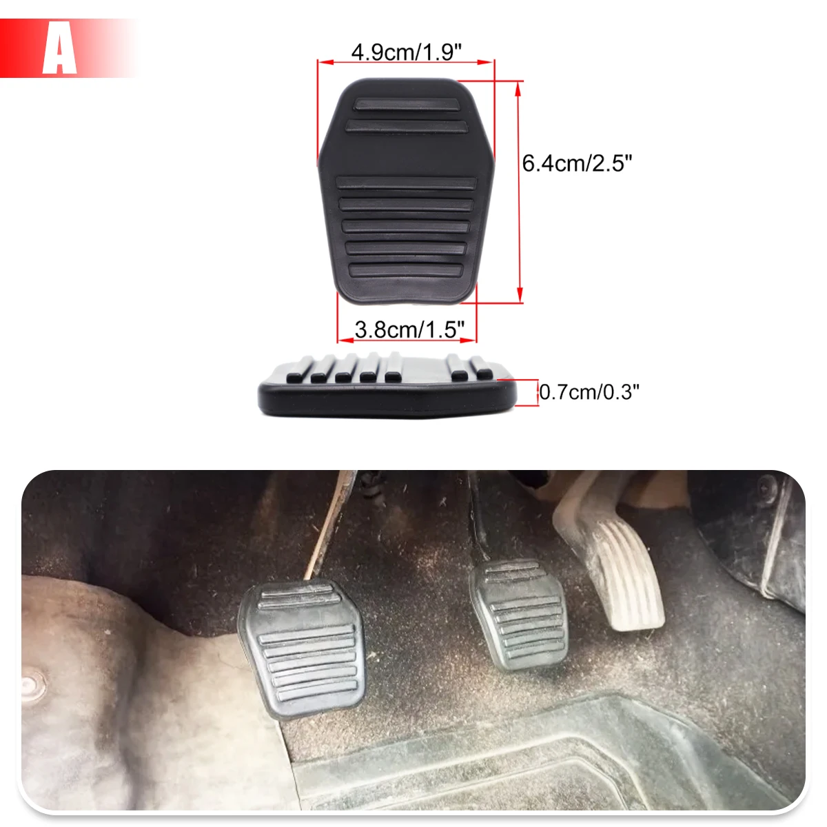 1 Paire Couvre-Pédales Embrayage Et Frein Caoutchouc Pour Peugeot Citroën C5 C3 Picasso DS4 C4 Cactus Et Plus