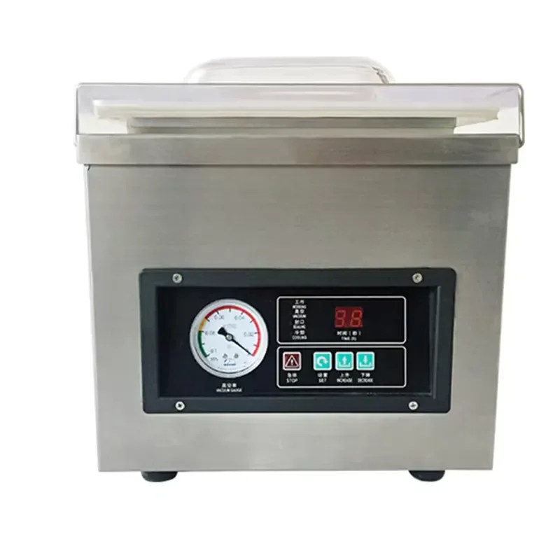 for DZ-260 Commercial Semi Auto Mini Desktop Vacuum Sealer Packaging Machine for Food Rice Meat Fish Kitchen Business Use
