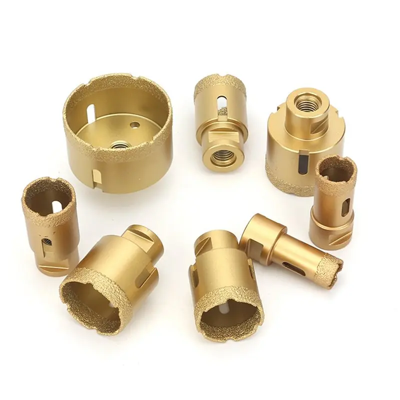 AB41-M14 Thread Diamond Dry Vacuum Brazed Drilling Core Drill Bits Set Tiles Granite Marble Hole Saw Tools Core Drill Bits