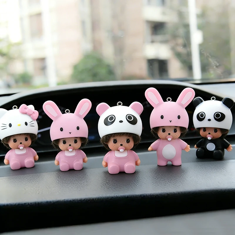 

Monchhichi Keychain Hello Kitty Monchhichi Keyring Cute Monchi Kitty Keychains for Bags Children's Day Gift 몬치치 키링***