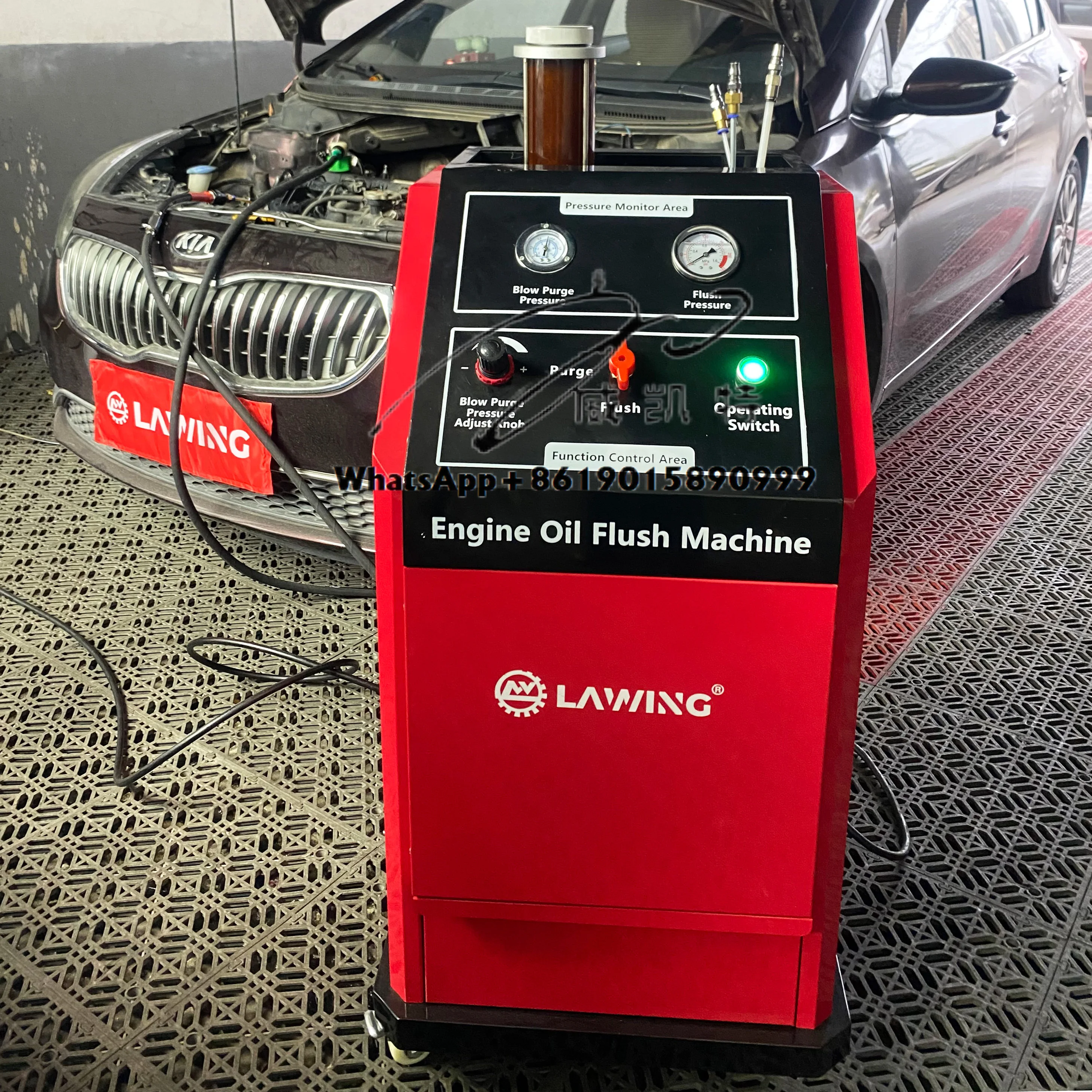 

Mobile Engine Cleaning Machine Lubricating System Clean Auto Motor Oil Flushing Machine