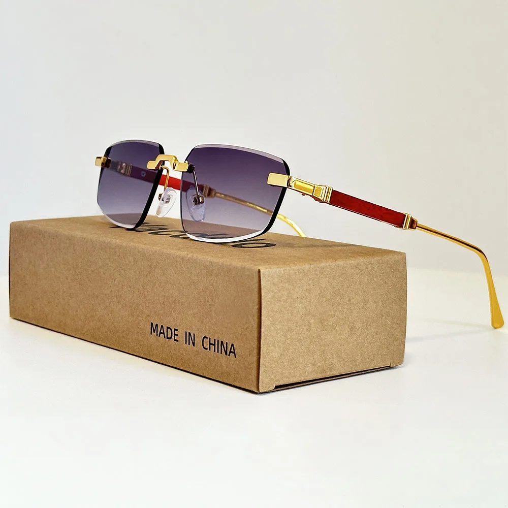 الجديد في مصمم النظارات الشمسية واقية من الشمس النظارات الشمسية النساء بدون شفة مكبرة عطلة Oculos خمر نظارات دروبشيبينغ Gafas lrest