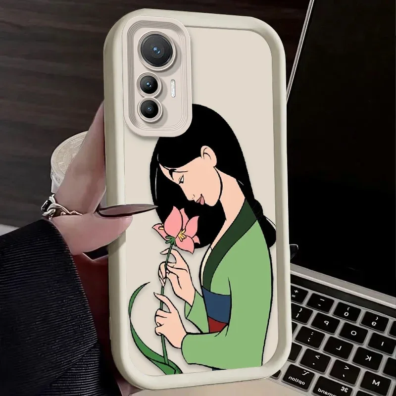 Casing Mulan kartun Disney untuk Xiaomi, 14T 13T 12T 11T 13 12 11 Lite 5G NE POCO X6 X5 F6 F5 F3 X4 GT X3 NFC M5S C65 M6 Pro Funda