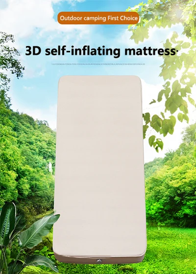 Cheese Inflatable Portable and Foldable Outdoor Camping Self-Inflating Sleeping Mattress for Outdoor Camping
